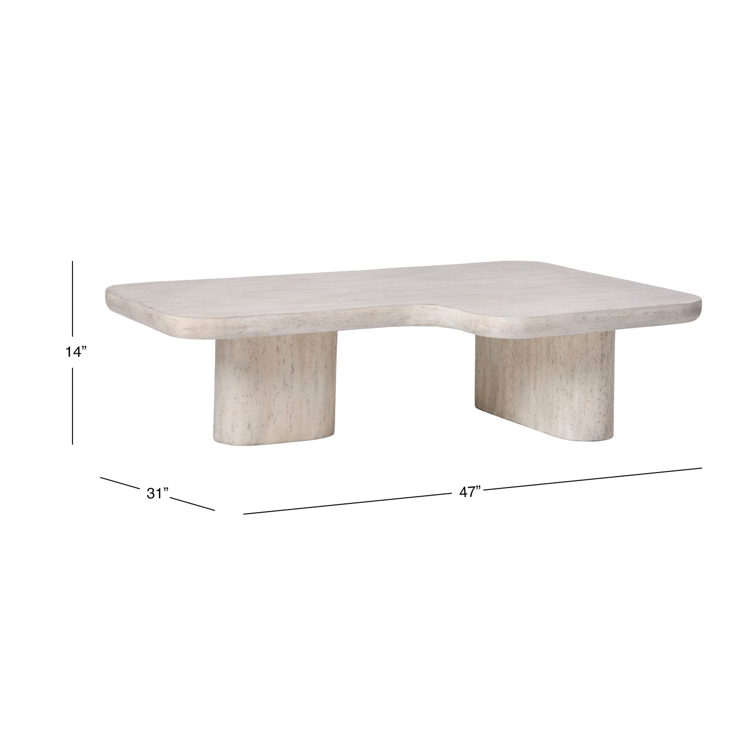 Table basse Vienne en faux travertin