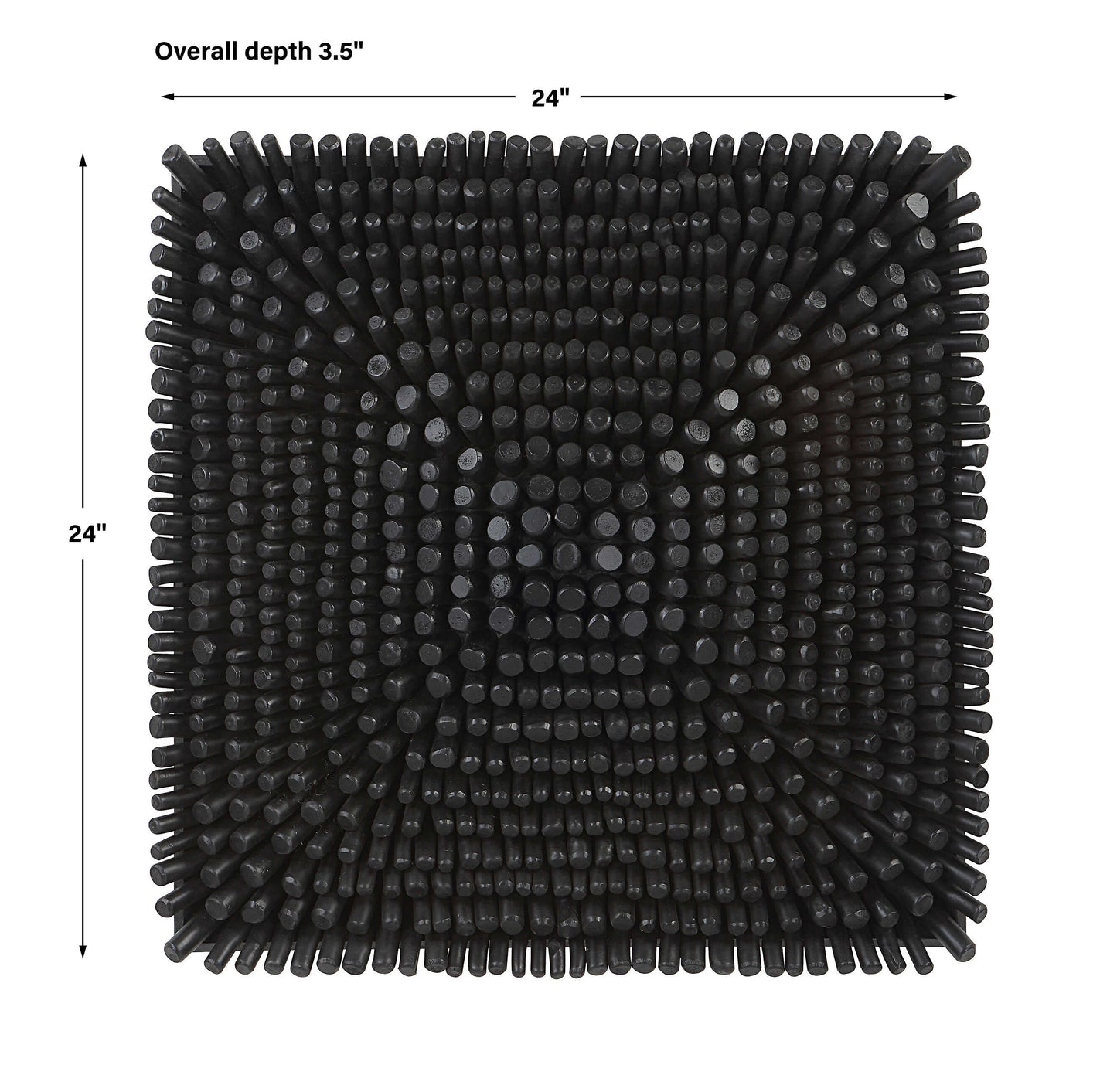 Panneau mural en bois noir Abbyson Home Portside