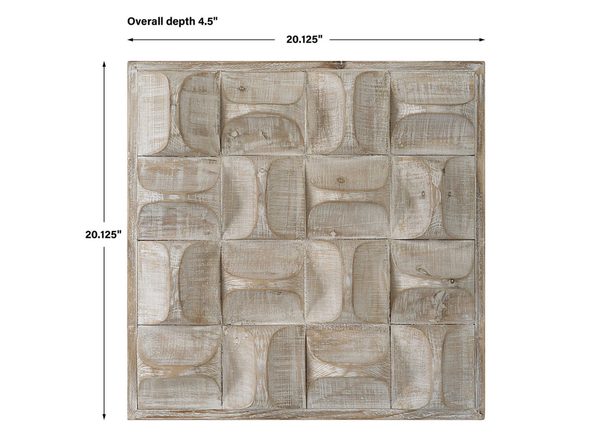 Décoration murale en bois Pierce d'Abbyson Home, naturelle