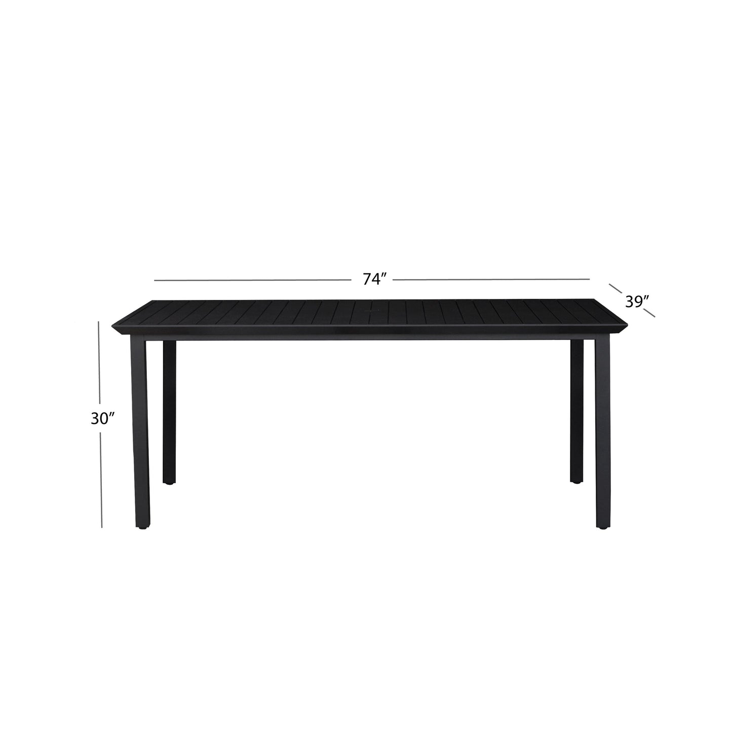 Table de salle à manger rectangulaire d'extérieur Santino® 74