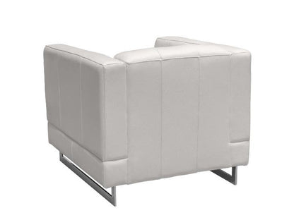 Fauteuil en cuir Margaret - Blanc
