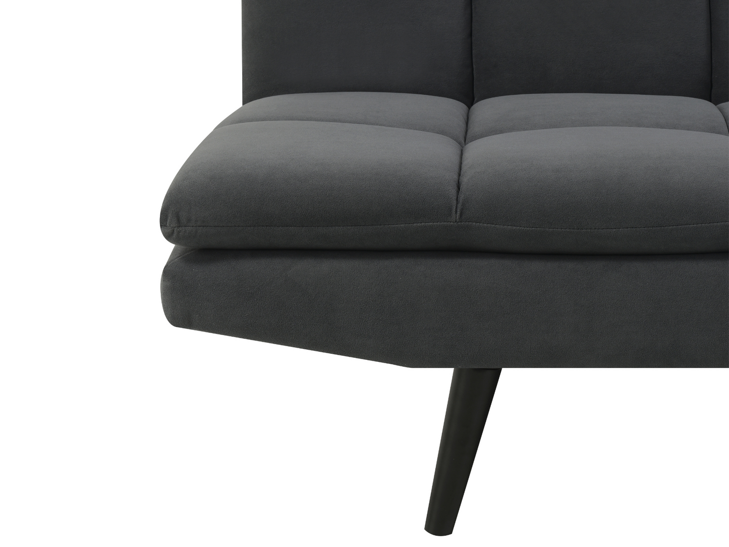 Canapé convertible Jaden en tissu - Gris foncé