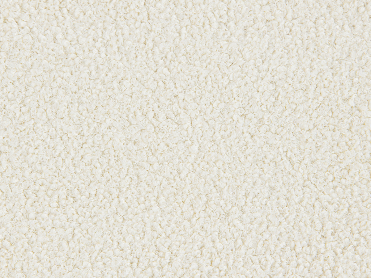 Lit traîneau en tissu bouclé Luciano de JoJo Fletcher - King - Ivoire