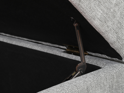 Banc capitonné Seneca - Gris