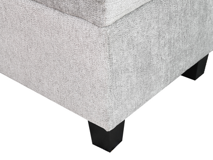 Banc capitonné Seneca - Gris