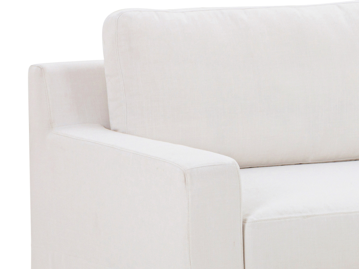 Canapé d'angle Rosalina 2 pièces avec housse en tissu - Ivoire