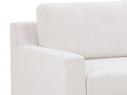 Canapé d'angle Rosalina 2 pièces avec housse en tissu - Ivoire