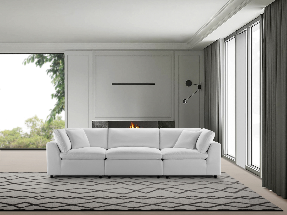 Canapé 3 pièces JoJo Fletcher Luxe en plumes et duvet