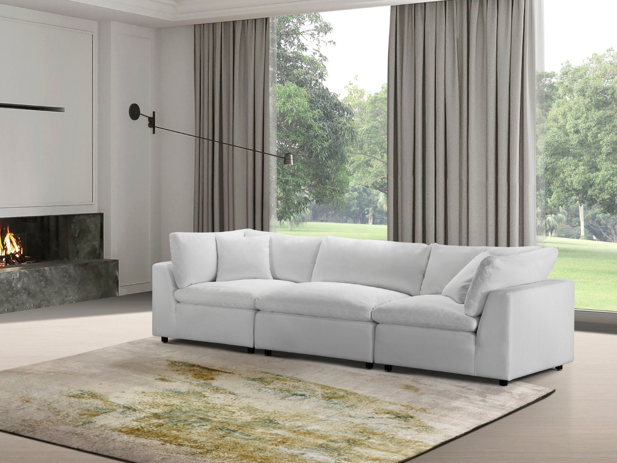 Canapé 3 pièces JoJo Fletcher Luxe en plumes et duvet