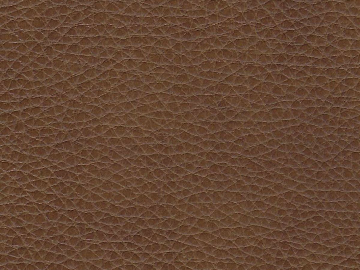 Pouf Wallingford en cuir pleine fleur, couleur camel