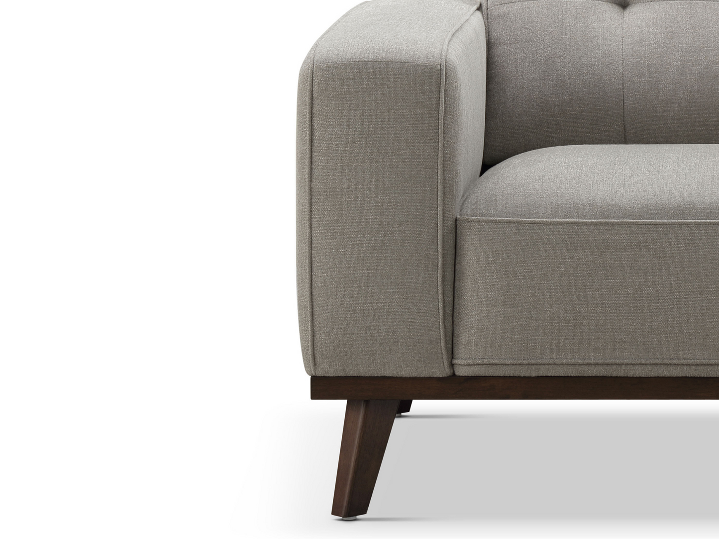 Canapé rembourré Vicenza style milieu du siècle - Gris