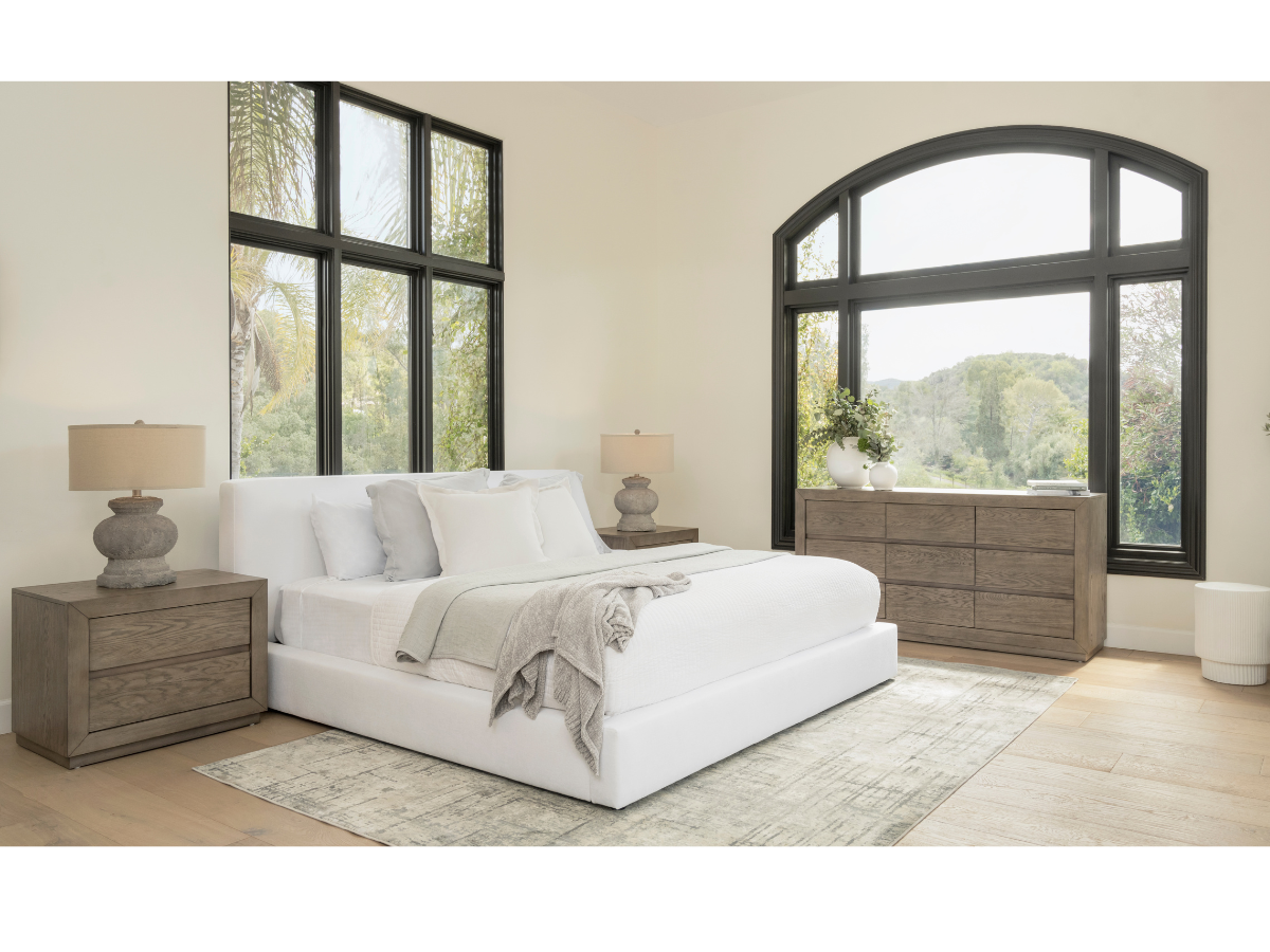 Lit capitonné de luxe - Blanc - King