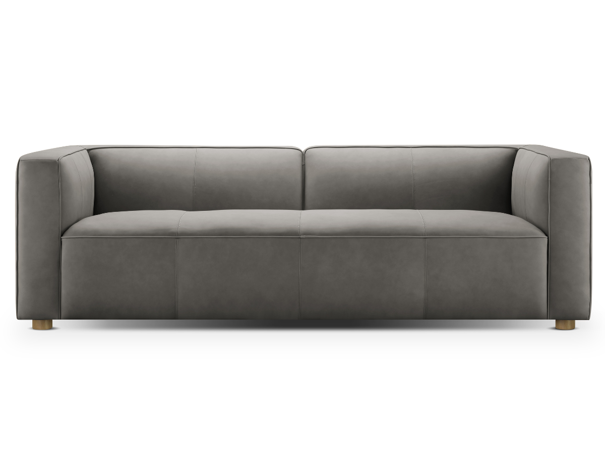 Canapé en cuir nubuck Matteo de JoJo Fletcher - Gris