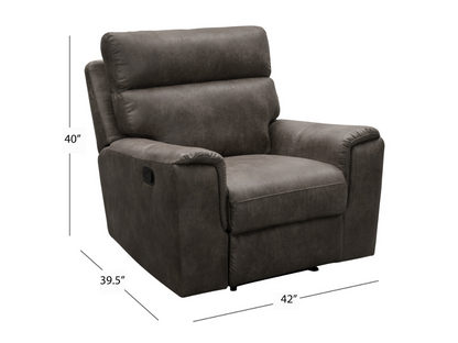 Fauteuil inclinable Lawrence en tissu - Camel