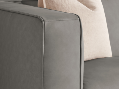 Canapé en cuir nubuck Matteo de JoJo Fletcher - Gris