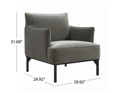 Fauteuil d'appoint Gatsby en tissu gris