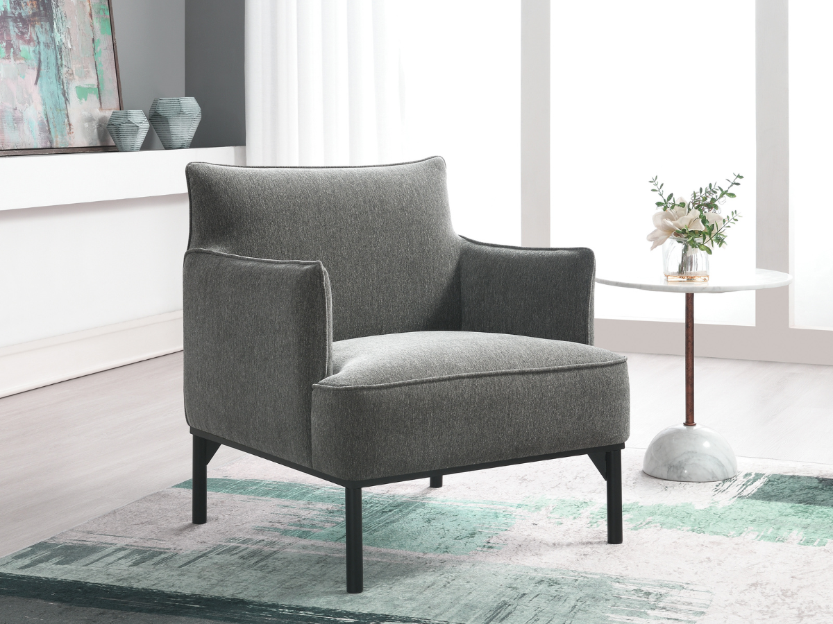 Fauteuil d'appoint Gatsby en tissu gris