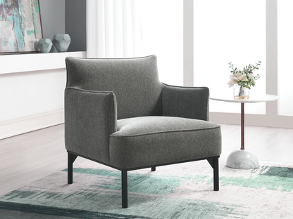 Fauteuil d'appoint Gatsby en tissu gris