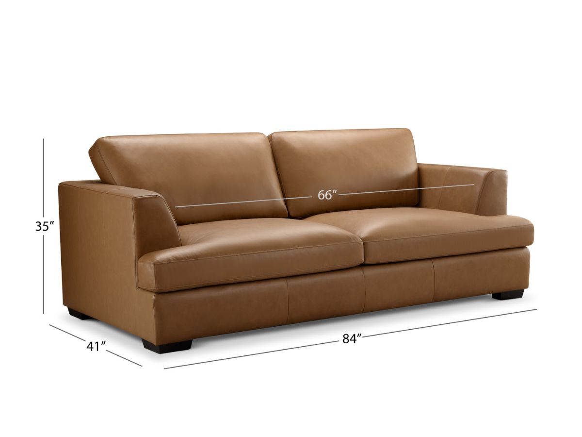 Canapé en cuir Lisbon - Camel