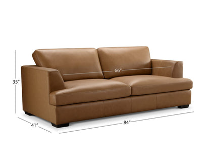 Canapé en cuir Lisbon - Camel