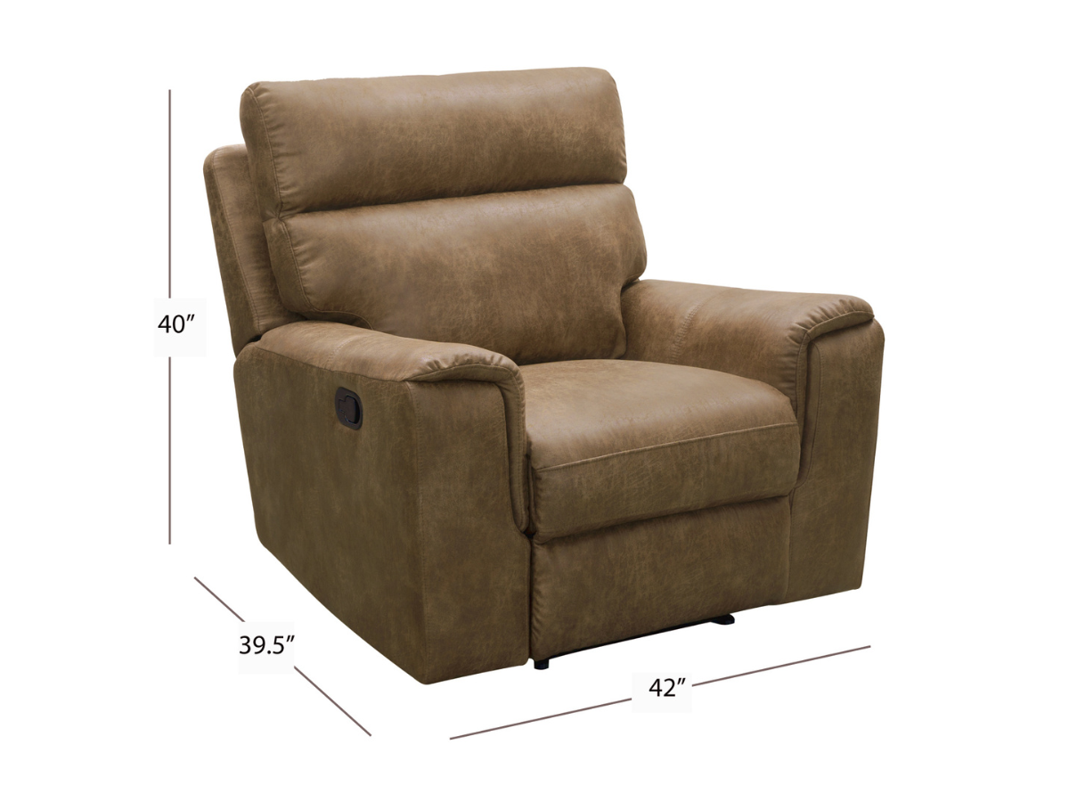 Fauteuil inclinable Lawrence en tissu - Camel