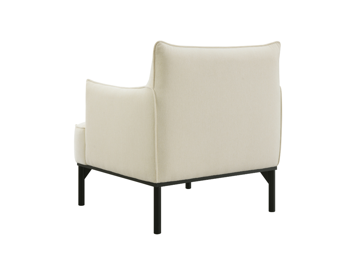 Fauteuil d'appoint Gatsby en tissu - Ivoire