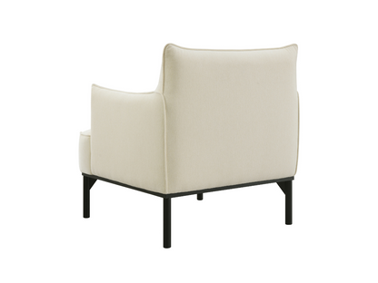 Fauteuil d'appoint Gatsby en tissu - Ivoire