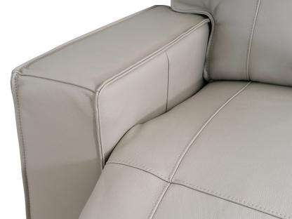 Canapé inclinable électrique en cuir Layton - Gris