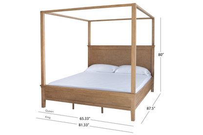 Becki Owens, lit à baldaquin Ren - Marron - Queen