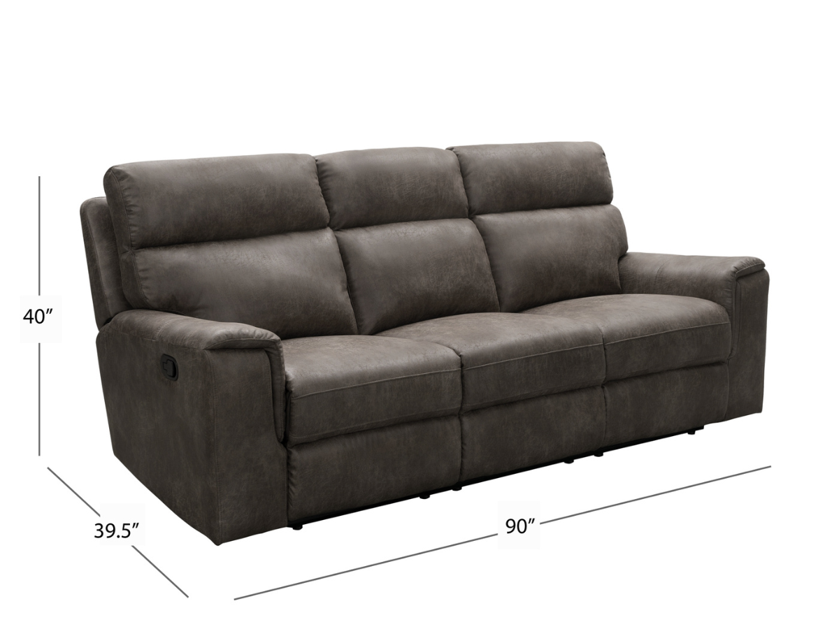 Canapé inclinable en tissu Lawrence - Camel