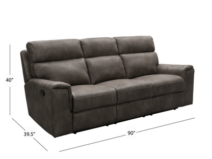 Canapé inclinable en tissu Lawrence - Camel