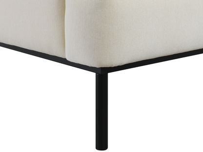 Fauteuil d'appoint Gatsby en tissu - Ivoire