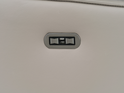 Canapé inclinable électrique en cuir Layton - Gris