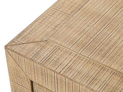 Commode Bacara Modern Classic en bois brossé à 5 tiroirs, 107 cm (42 po) - Gris