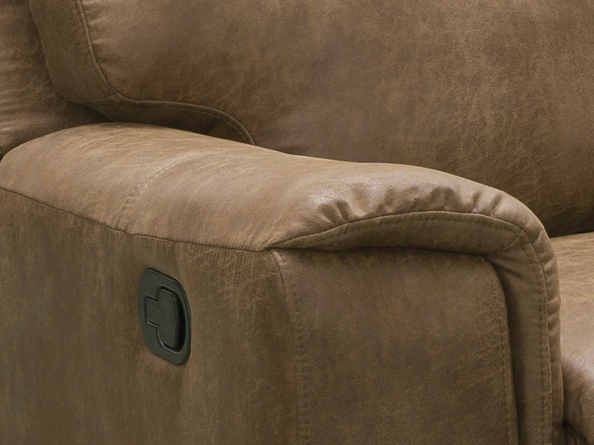 Fauteuil inclinable Lawrence en tissu - Camel