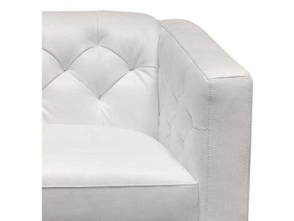 Fauteuil en cuir Margaret - Blanc