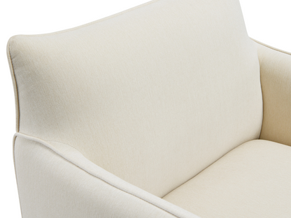 Fauteuil d'appoint Gatsby en tissu - Ivoire
