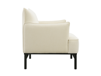 Fauteuil d'appoint Gatsby en tissu - Ivoire