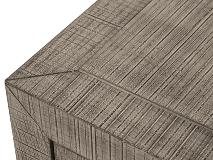 Commode Bacara Modern Classic en bois brossé à 5 tiroirs, 107 cm (42 po) - Gris