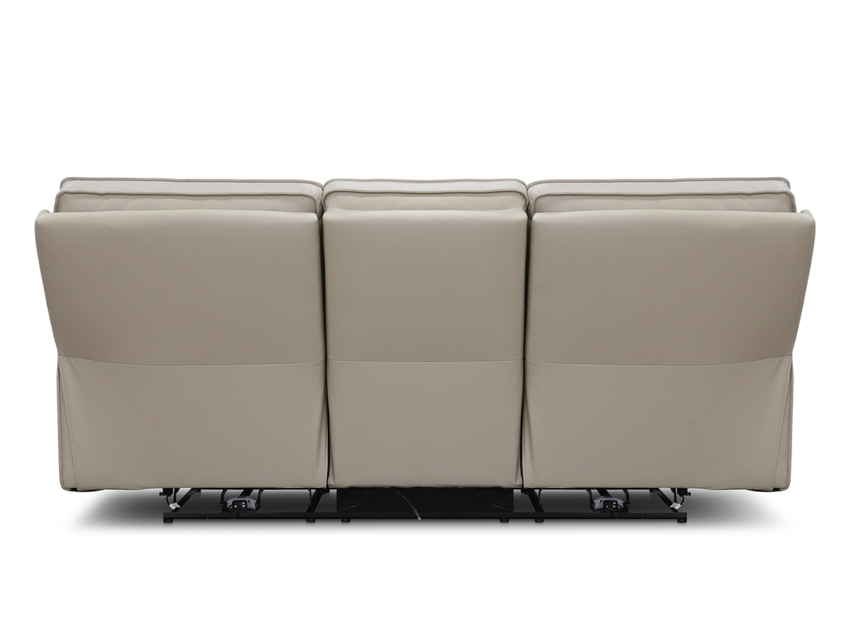 Canapé inclinable électrique en cuir Layton - Gris