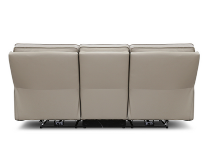 Canapé inclinable électrique en cuir Layton - Gris