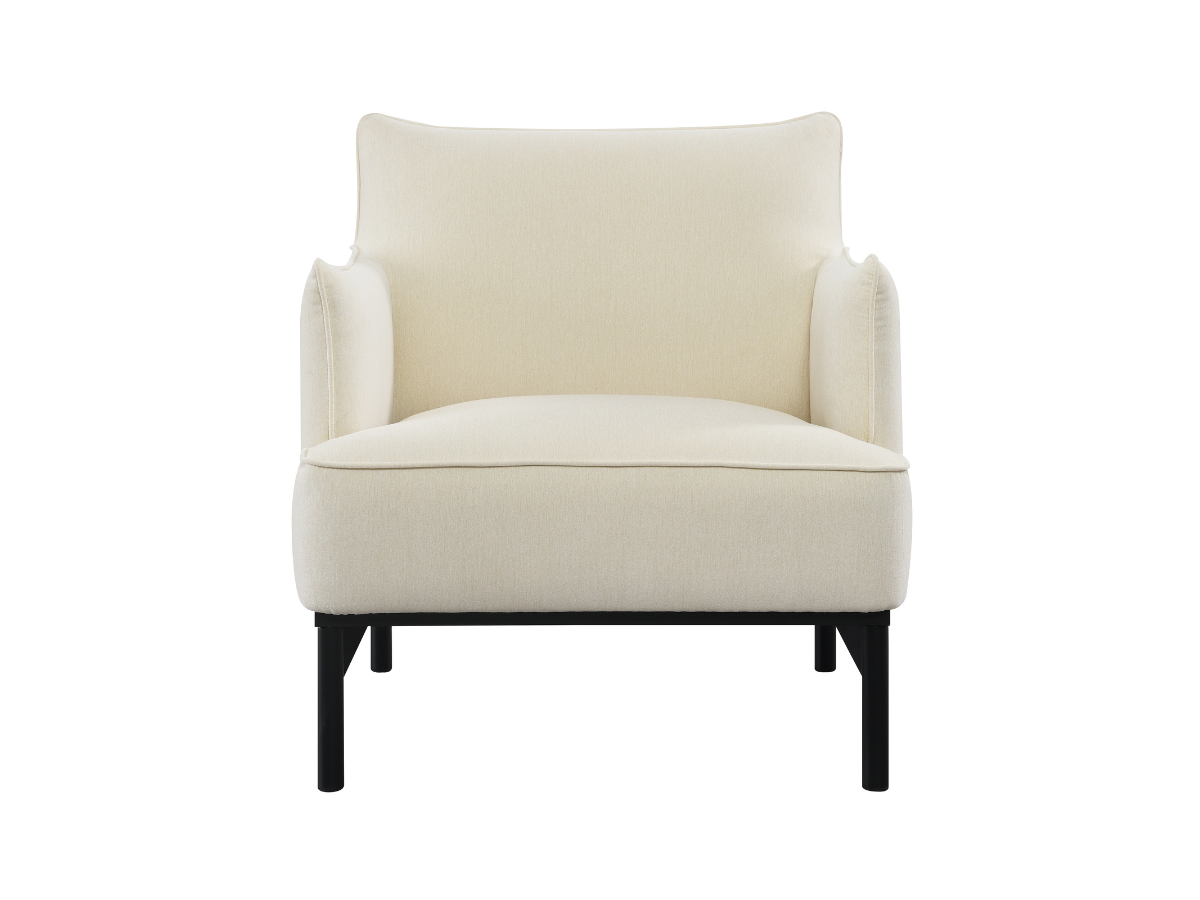 Fauteuil d'appoint Gatsby en tissu - Ivoire