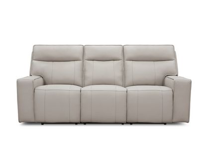 Canapé inclinable électrique en cuir Layton - Gris