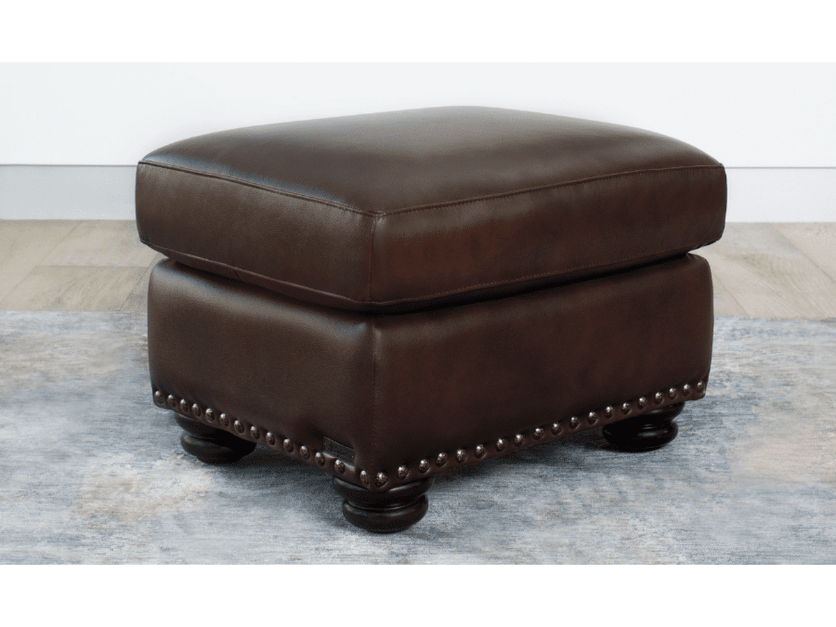 Pouf en cuir Austin - Marron