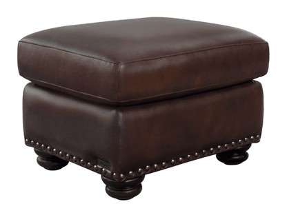 Pouf en cuir Austin - Marron