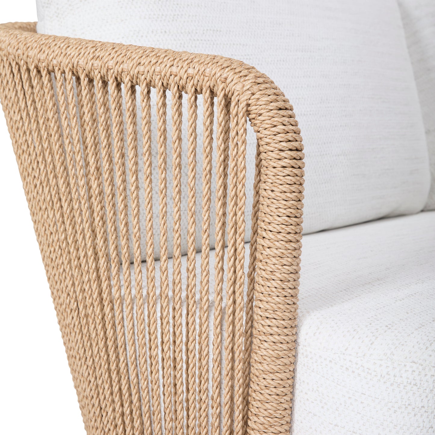 Canapé d'extérieur Bali en teck et corde