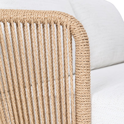 Canapé d'extérieur Bali en teck et corde