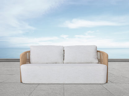 Canapé d'extérieur Bali en teck et corde