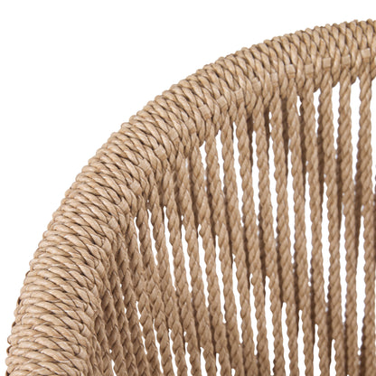 Chaise de salle à manger d'extérieur Bali en teck et corde