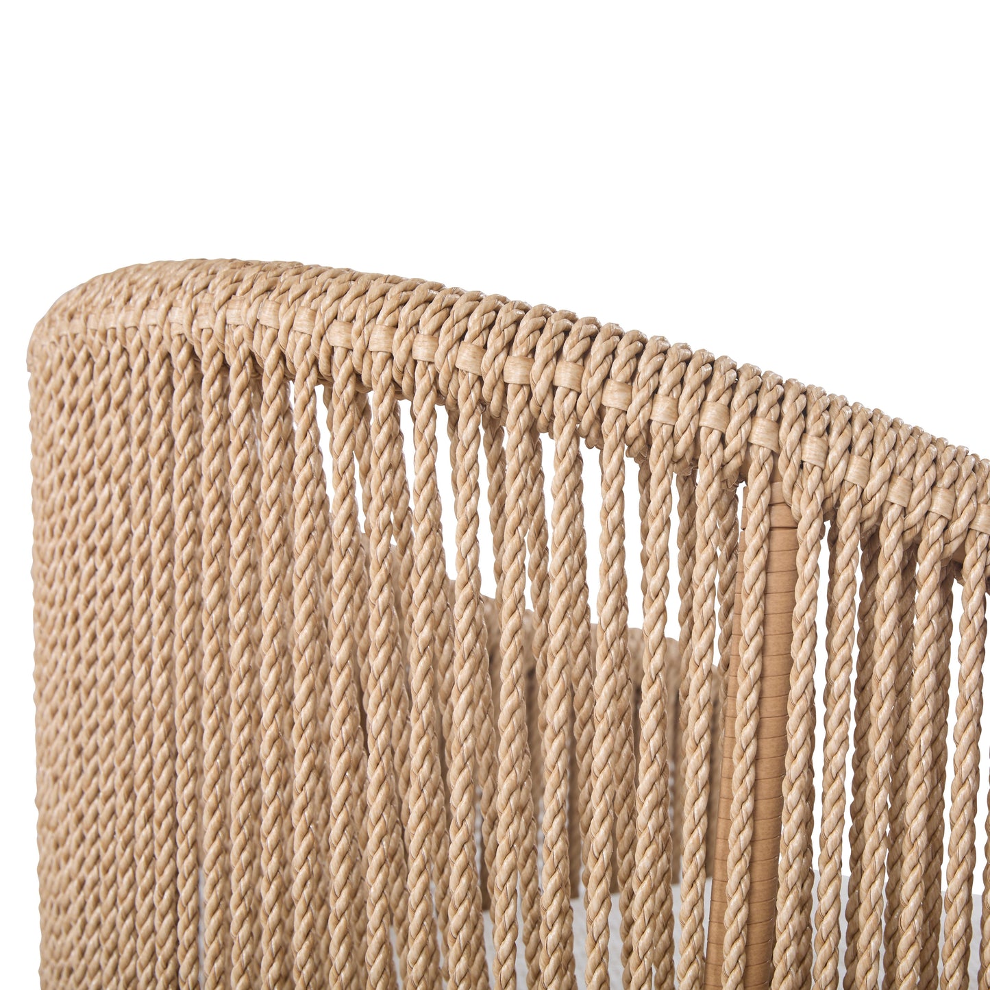 Chaise de salle à manger d'extérieur Bali en teck et corde